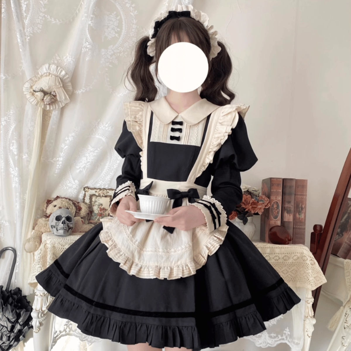 予約販売 サブカル系 地雷 メイド服 ミニスカート ワンピース