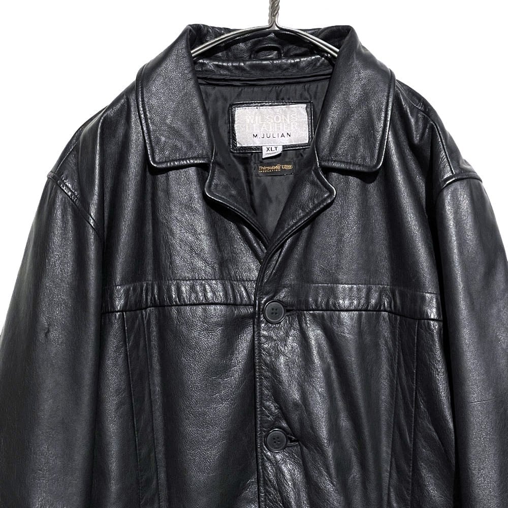 WILSONS - M.JULIAN] Vintage leather half jacket with liner [1990s