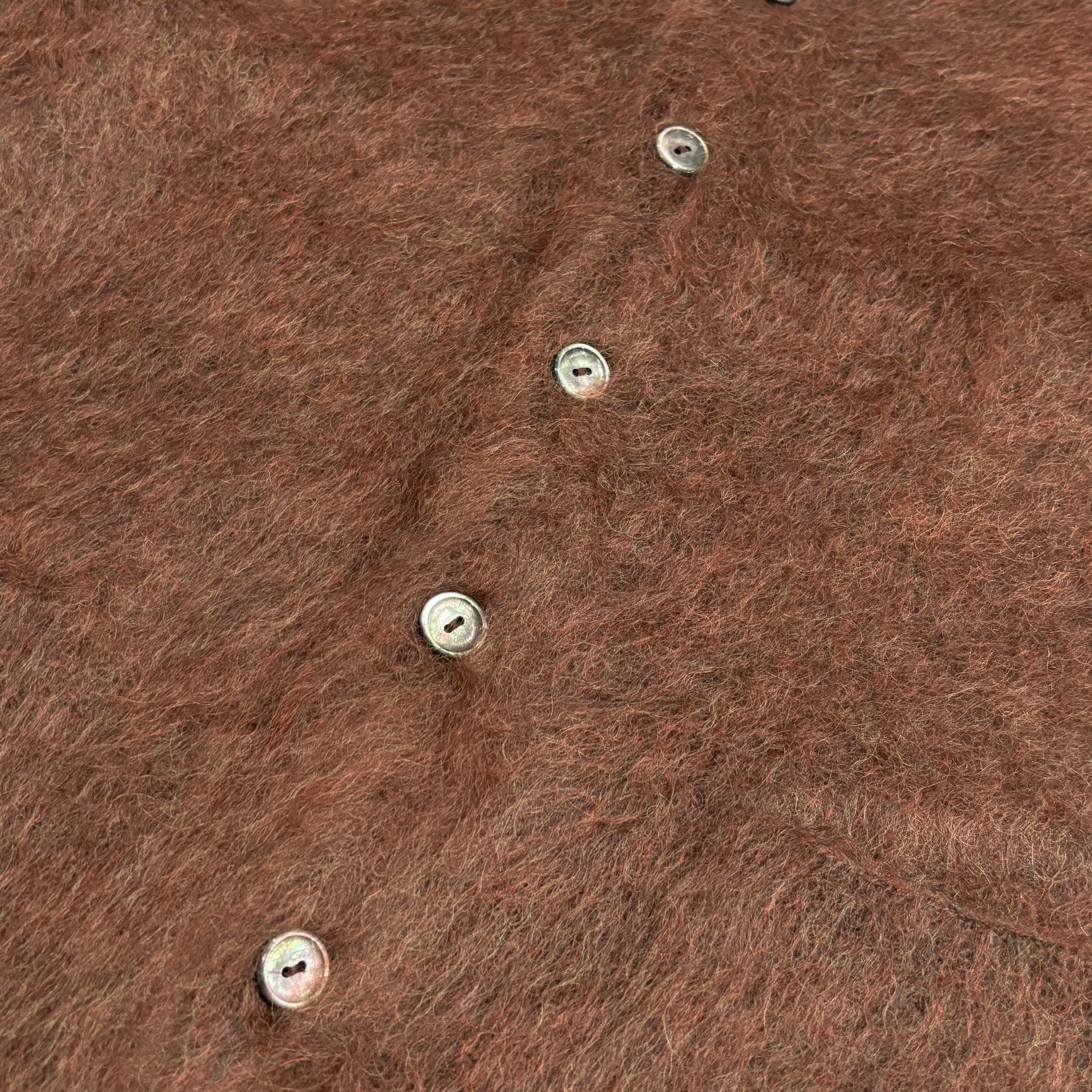 A.R.P.®︎ Premium Classic Mohair Cardigan W/Pocket - Mahogany