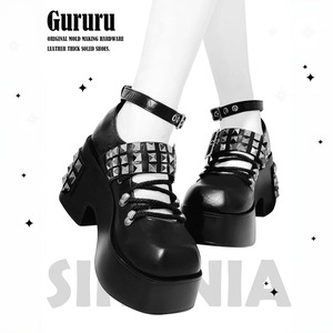 スタッズヒールストラップボリュームソールシューズ（lli_6006）