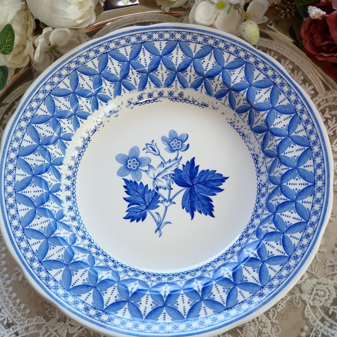 【美品】英国製　スポード ★ゼラニウム★プレート　2枚 美品】英国製 スポード ☆ゼラニウム☆プレート 2枚