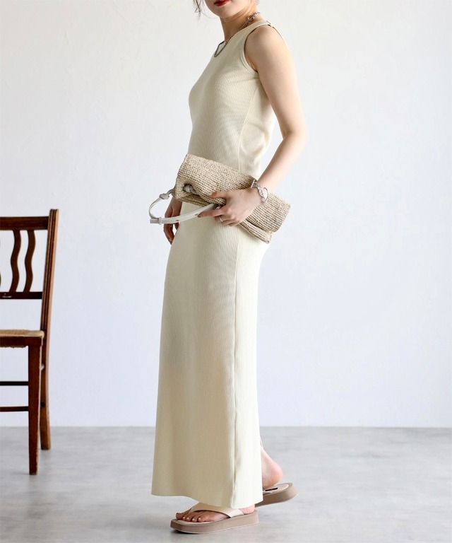 パッド付きアメスリリブワンピース