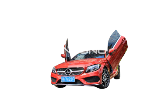 LANTONG ランボドア ベンツ Cクラス用 穴あけなし 溶接なし ランボドアキット ガルウィング -GW-1055