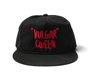 A PUZZLING HOME VULGAR QUEEN 5PANEL CAP - BLACK