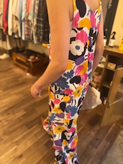 80's Scandinavian floral textured jumpsuit