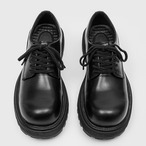 Chunky Sole Leather Derby Shoes