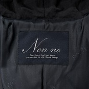 Mademoiselle NON NON マドモアゼルノンノン フード付き ダウン コート サイズ 38 M /ブラック系/ナイロン/レディース