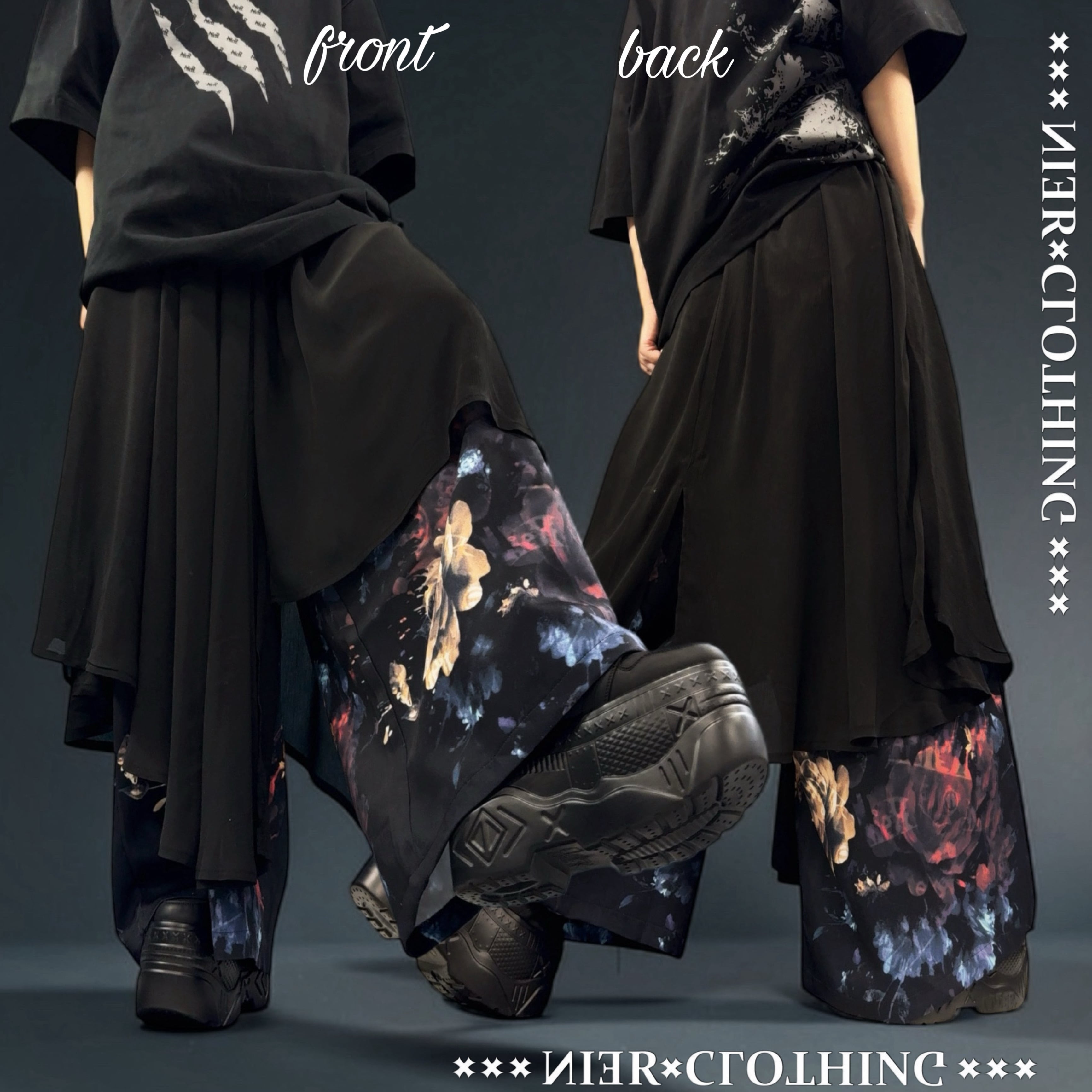 フラップレイヤードワイドパンツ【ABYSS ROSE】 | NIER CLOTHING