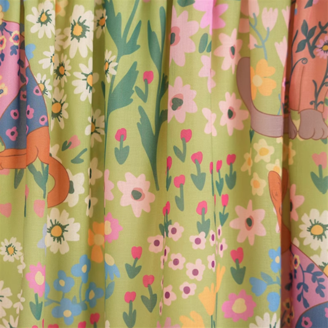 【JUNGLE ME】レトロプリントティアードスカート　10881