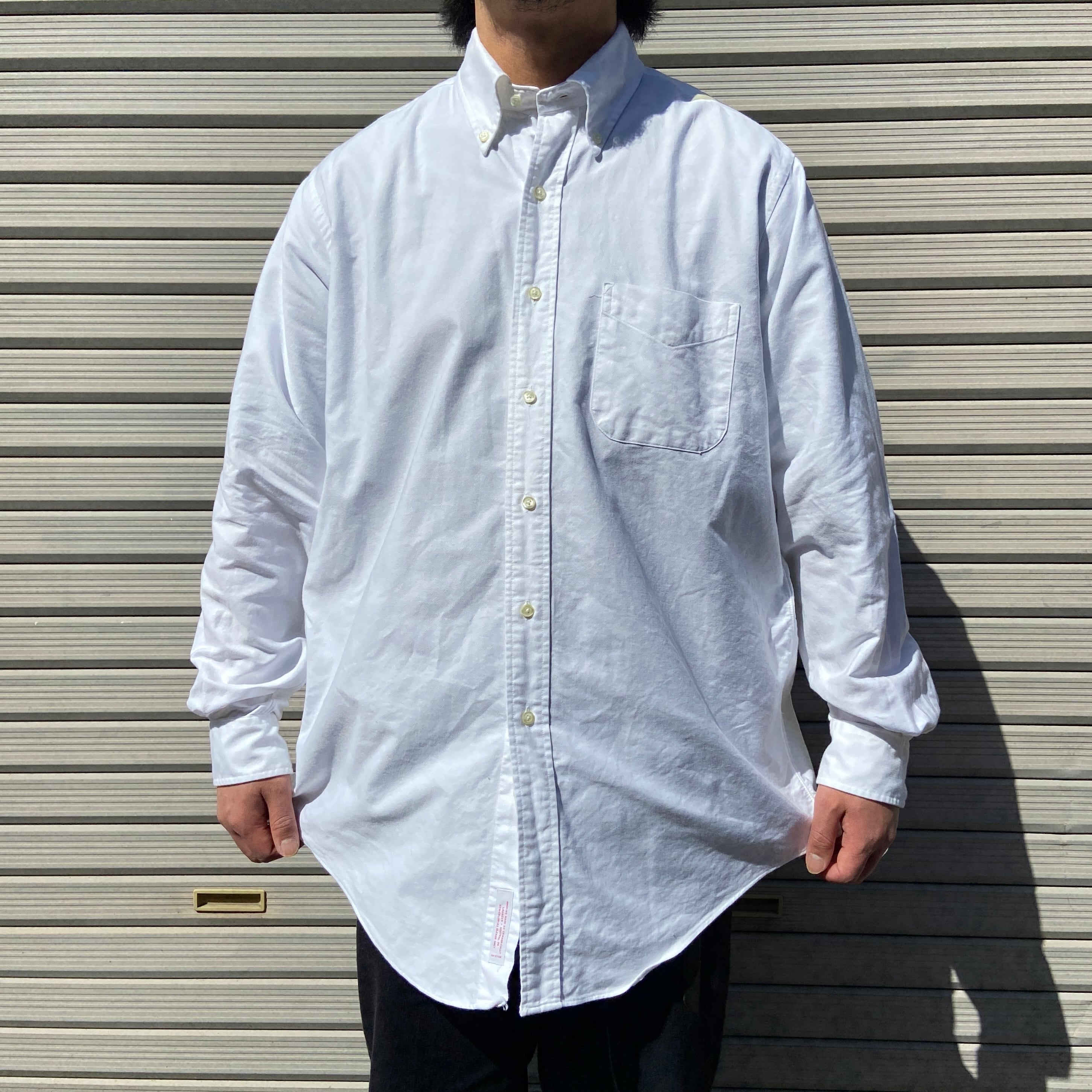 USA製 90年代 Brooks Brothers ブルックスブラザーズ 無地 ホワイト 