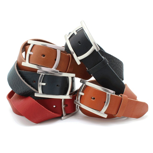 LOCAL WORKS　栃木レザーベルト　067L　”バケッタレザー”使用　ラダーバックルベルト　帯幅4㎝　男女兼用　バックル交換可能　長さ調整可　レザーベルト　革ベルト　ベルト　シュリンク加工