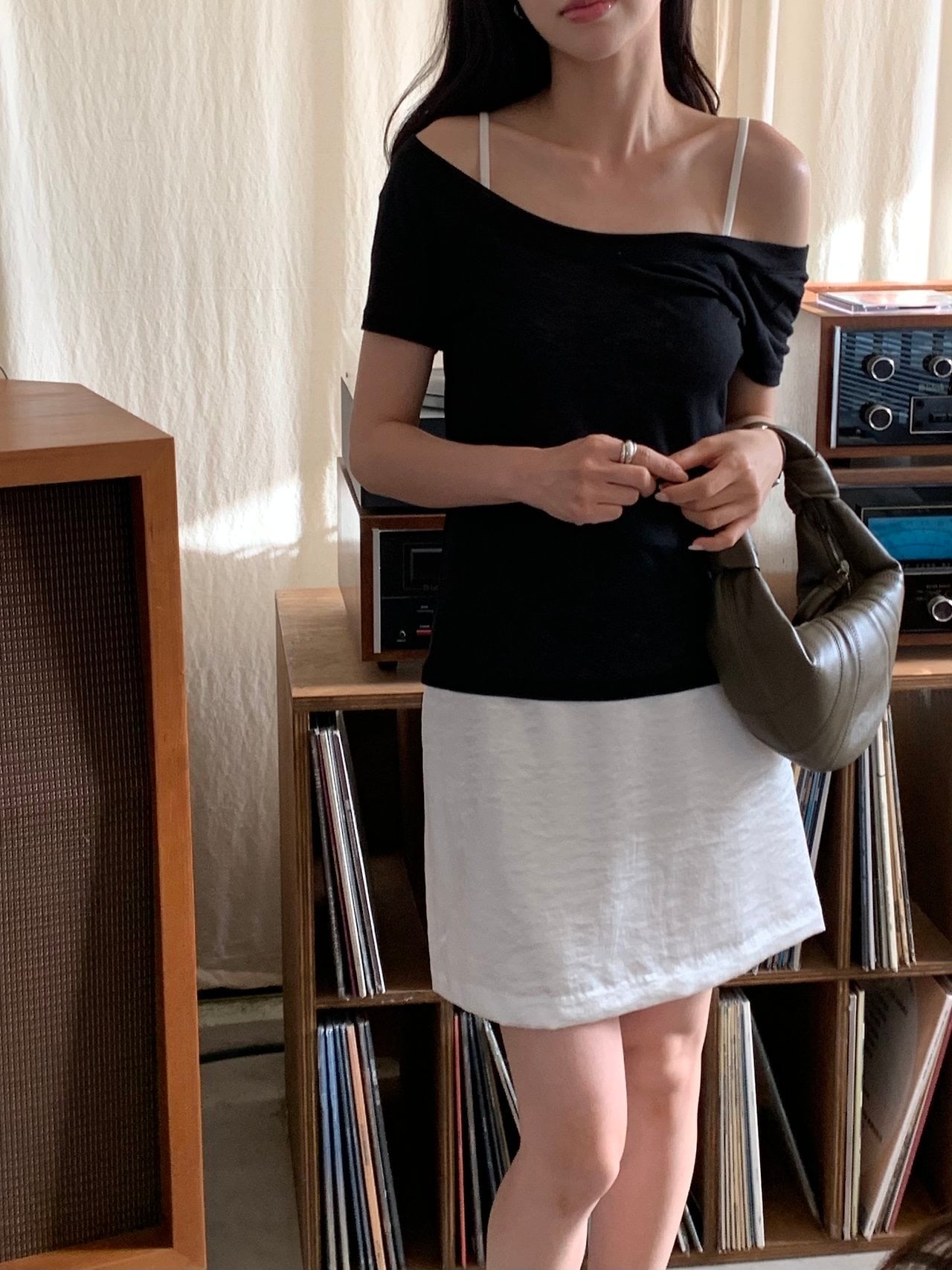 (予約) verveine / Lie lace short skirt
