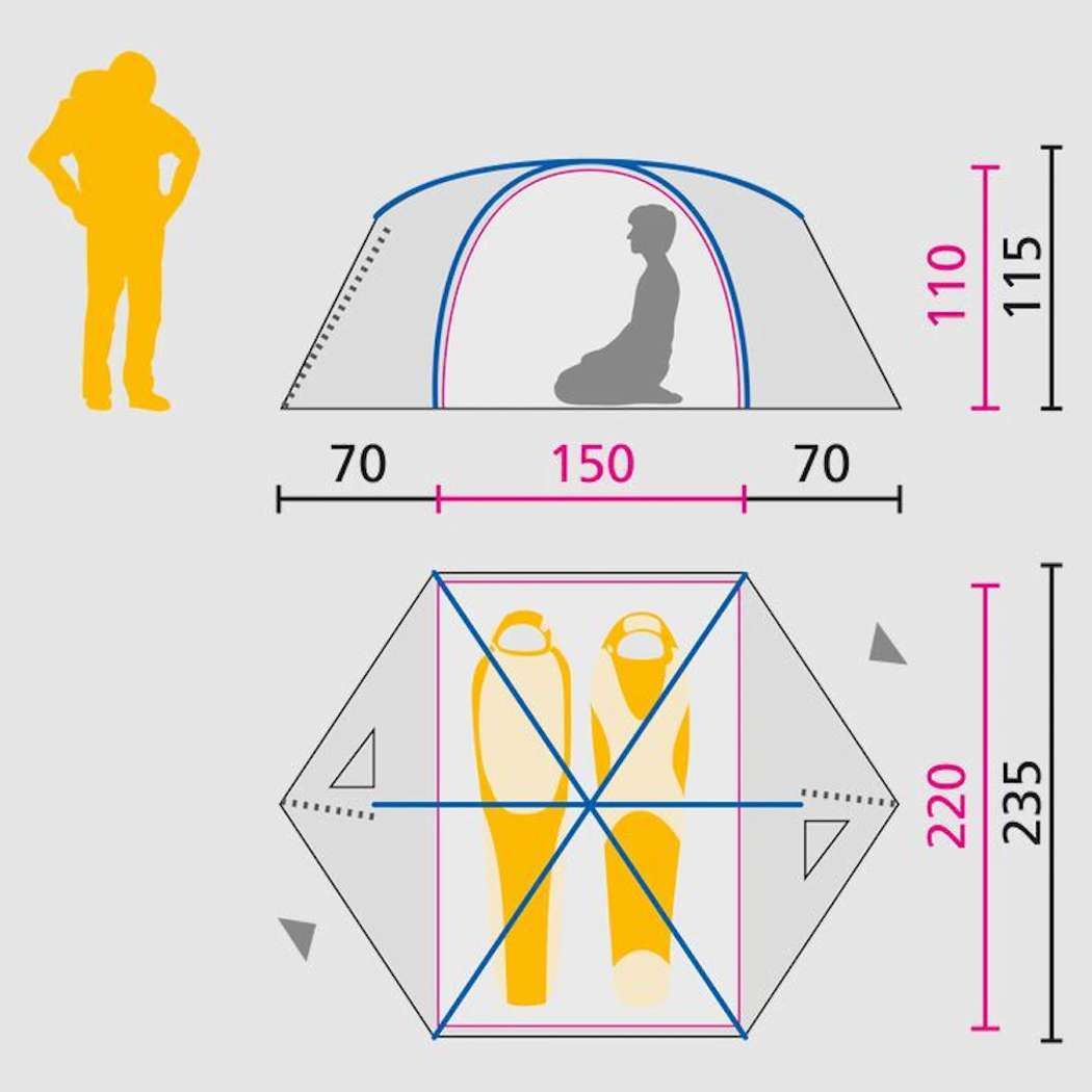 即納 2人用テント キャンプ ジャックウルフスキン Jack Wolf Skin