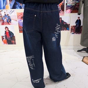 アウラアイラ AULA AILA GRAFFITI DENIM PANTS