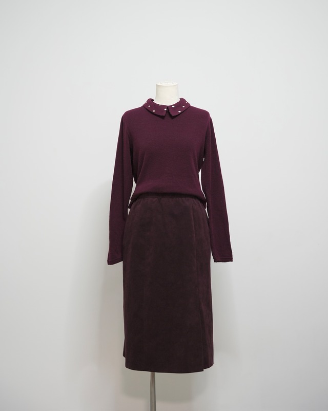 fake suede skirt / vintage(CANADA)