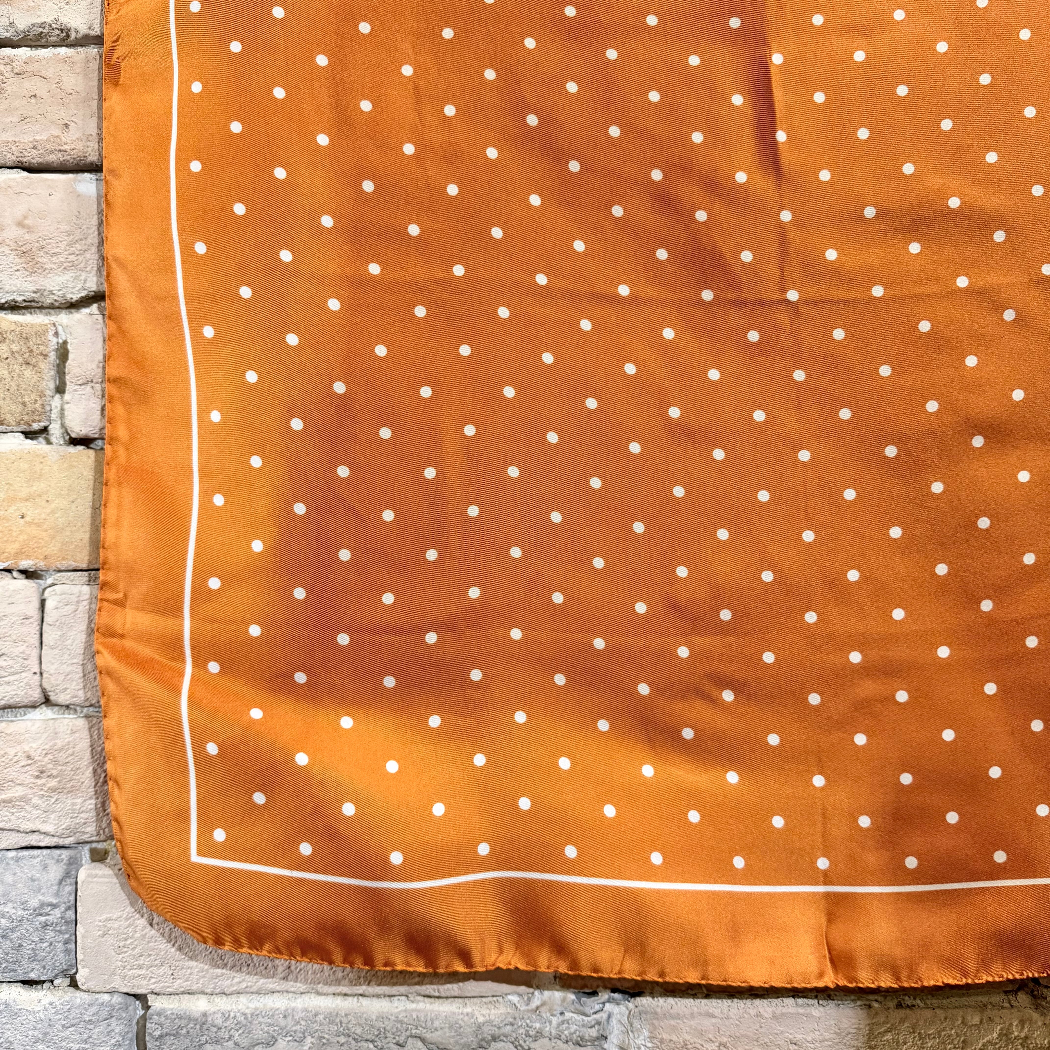 regaglia 未使用品 orange dot シルクスカーフ イタリア製 レガリア