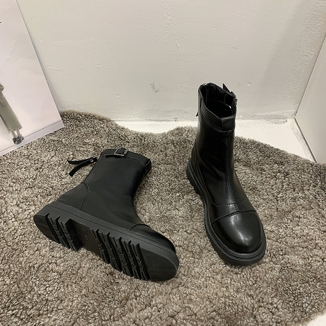 薄手ブーツショートウィンタースタイルバックル 靴 シューズ 冬物 フェイクシューズ63850656804