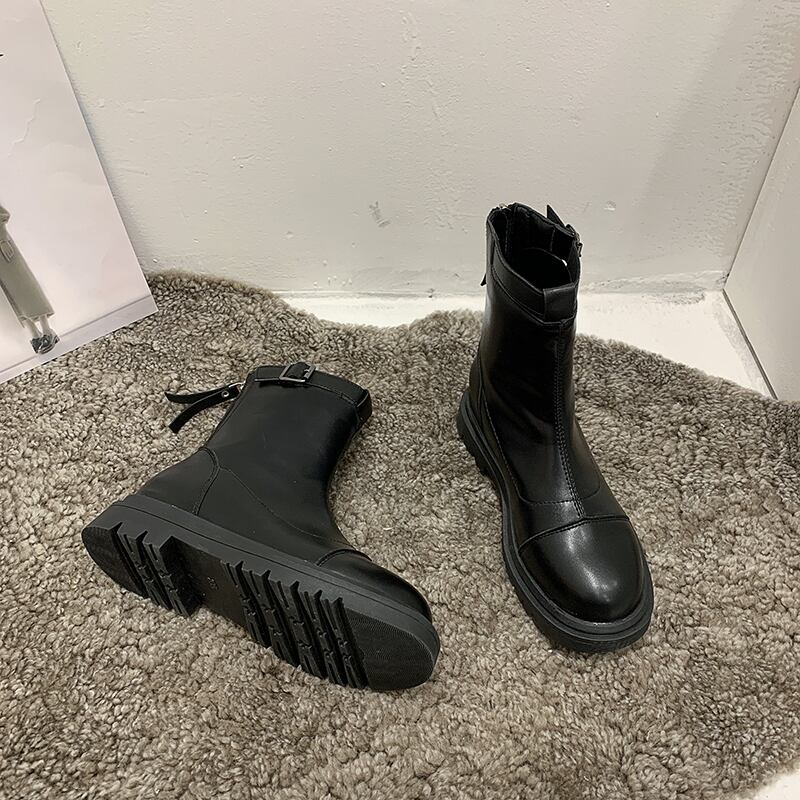 薄手ブーツショートウィンタースタイルバックル 靴 シューズ 冬物 フェイクシューズ63850656804