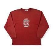 CAPTAIN SANTA キャプテンサンタ プリント 長袖Tシャツ カットソー サイズ M /メンズ/レッド系/ジョイマークデザイン/日本製