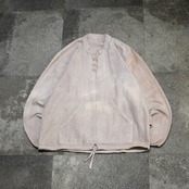 henry neck cotton pullover over dye