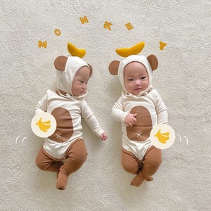 【BABY】バナナロンパース&帽子