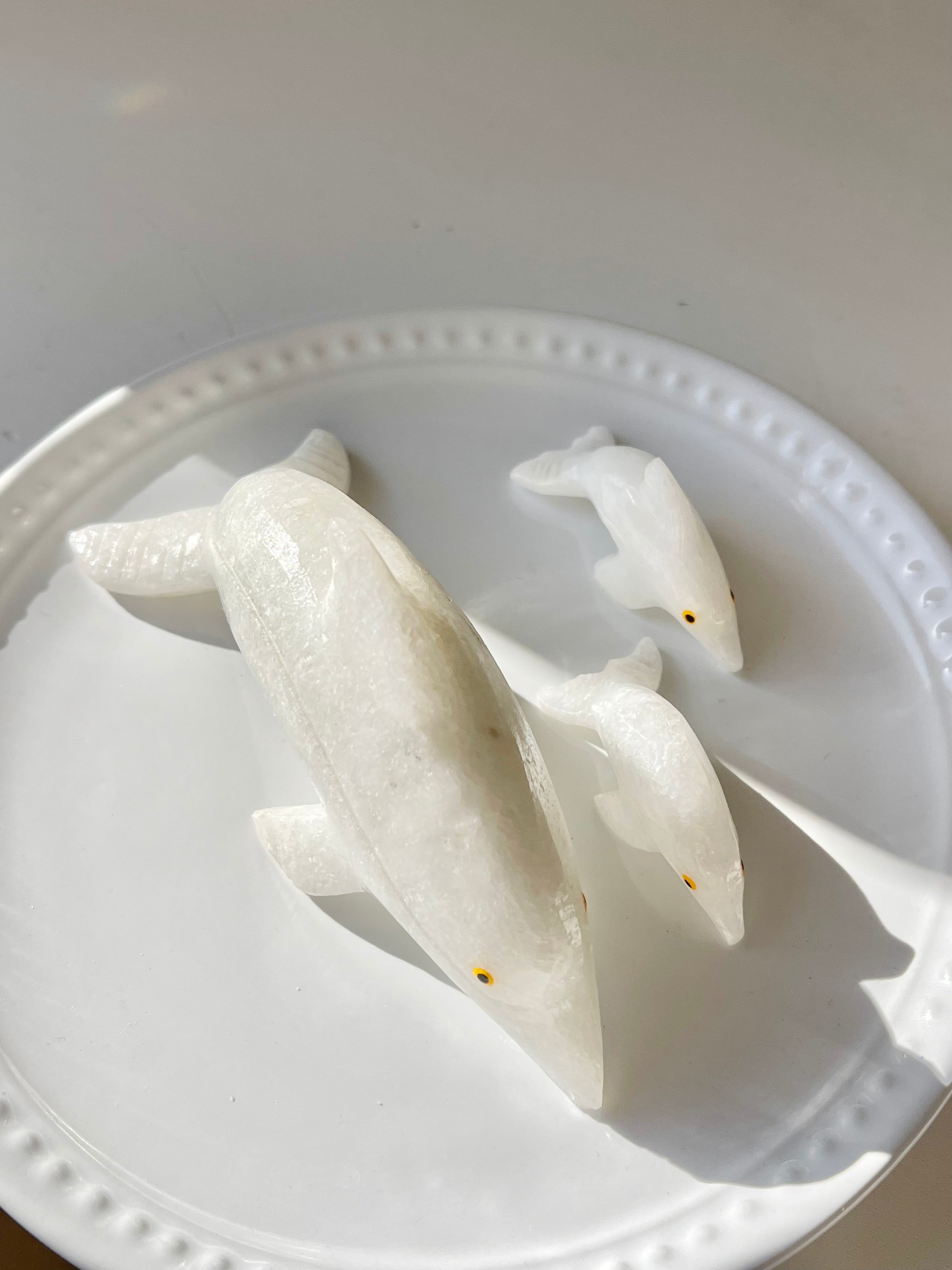 癒し❤️ドロマイトのドルフィンファミリーセット/ Dolomite dolphins (Family set)