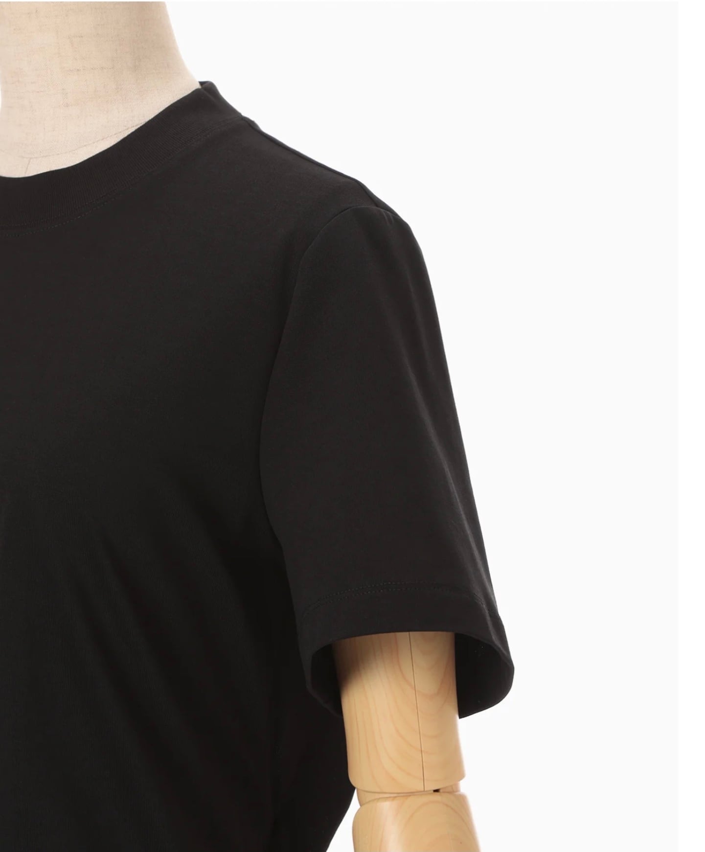 Mame Kurogouchi】Cotton Jersey Asymmetric T-Shirt - black