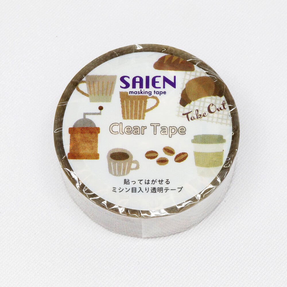 SAIEN 透明マスキングテープ クリアテープ コーヒーcoffee