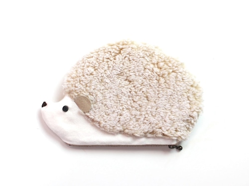 ハリネズミのポーチ ホワイト /  Hedgehog Pouch (White)
