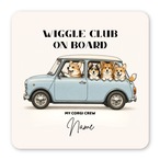 WELSH CORGI ON BOARD Magnet Sheet 【名入れ対応】[G0010]