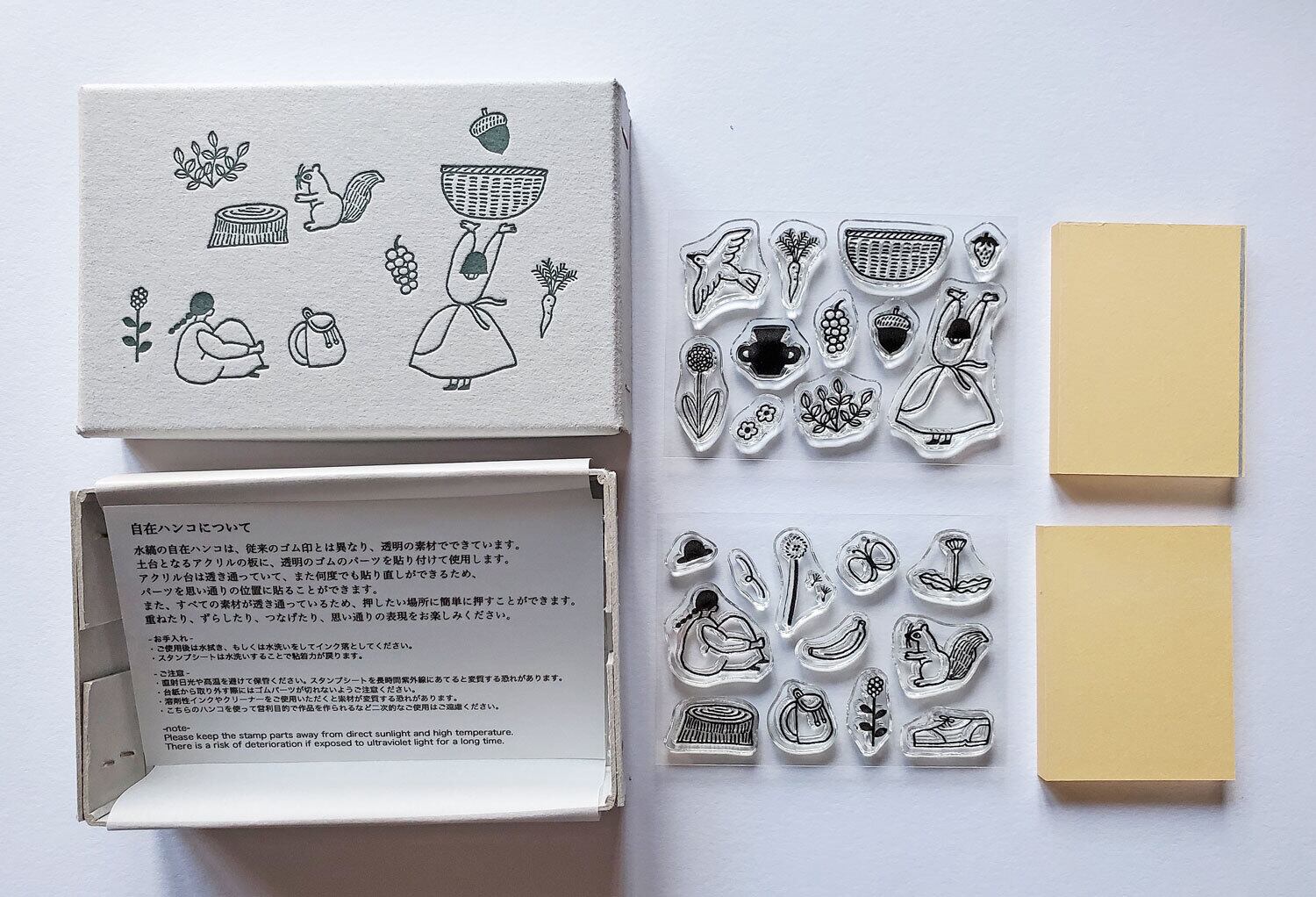 ネクタイ×水縞 自在ハンコ クリアスタンプ 図案セット 散歩道