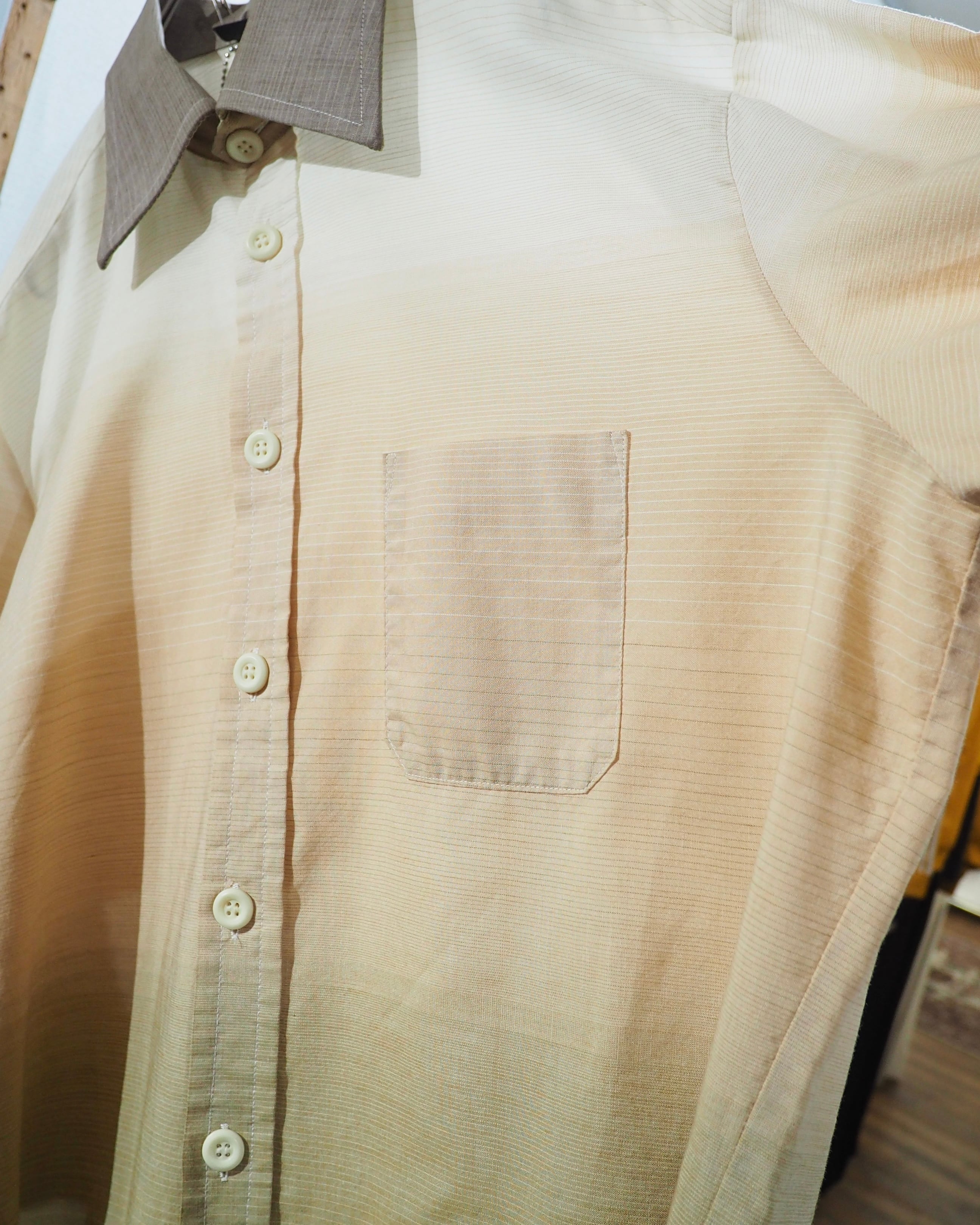 1980s " Ledub " Beautiful Gradation Color vintage loose Dress shirt