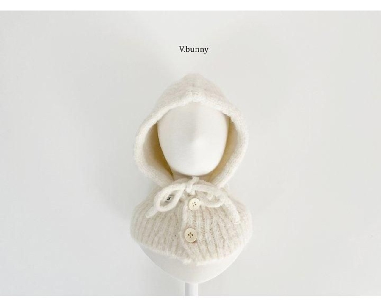 韓国子供服 / 26winter / VANILLA BUNNY / もこもこボタンバラクラバ / キッズ / 冬服 *FREE*