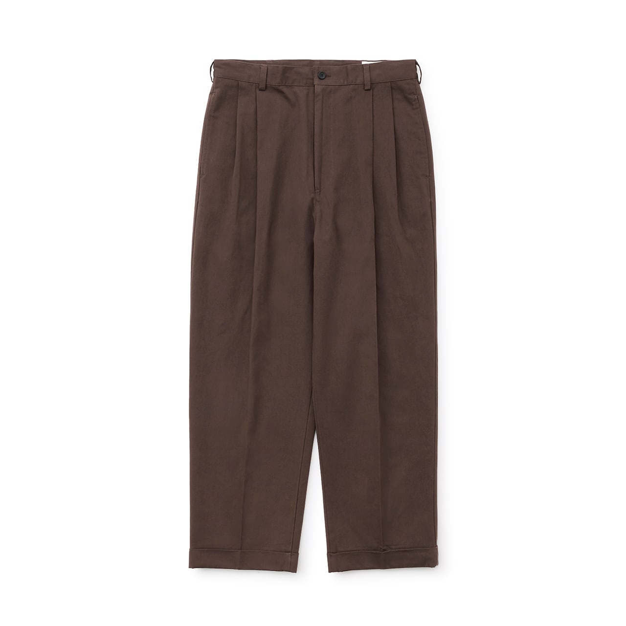 everyone 2tuck chino trousers (BROWN) | everyone