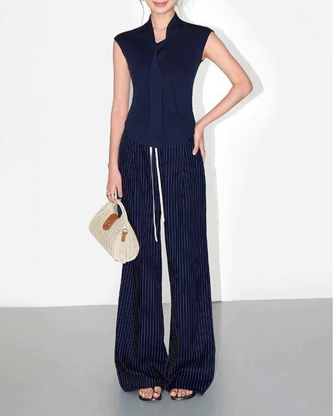 ストライプロングパンツ  2color A0367 - 5