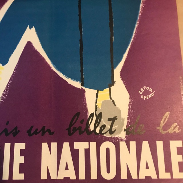 フランスヴィンテージ ポスター レフォール・オペノ 国営宝くじ1955 