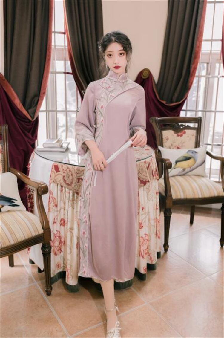 人気のタイプ レトロ 洗練された ワンピース 中国の風 改良 漢服 チャイナドレス