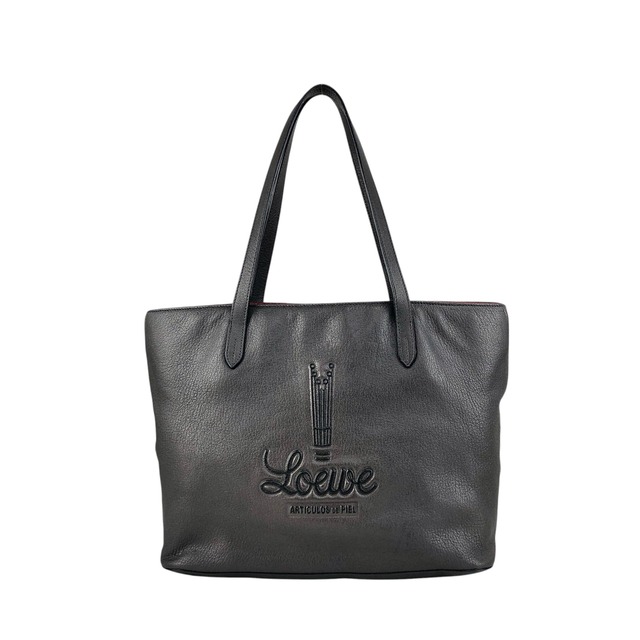 LOEWE ロエベ トートバッグ ブロンズ ロゴ レザー vintage ヴィンテージ オールド s8wfig