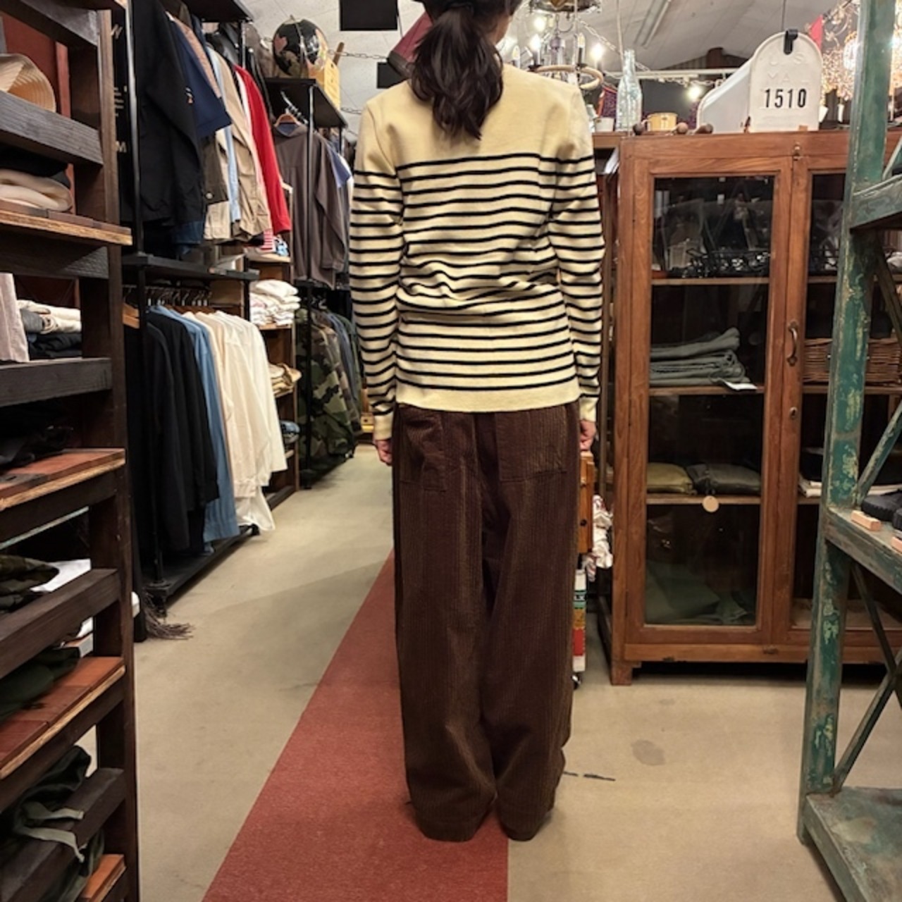 Frence type  Border sweater　フランスタイプ　ボーダーセーター　ホワイト×ネイビー　全3サイズ　ニット　ウール　アクリル