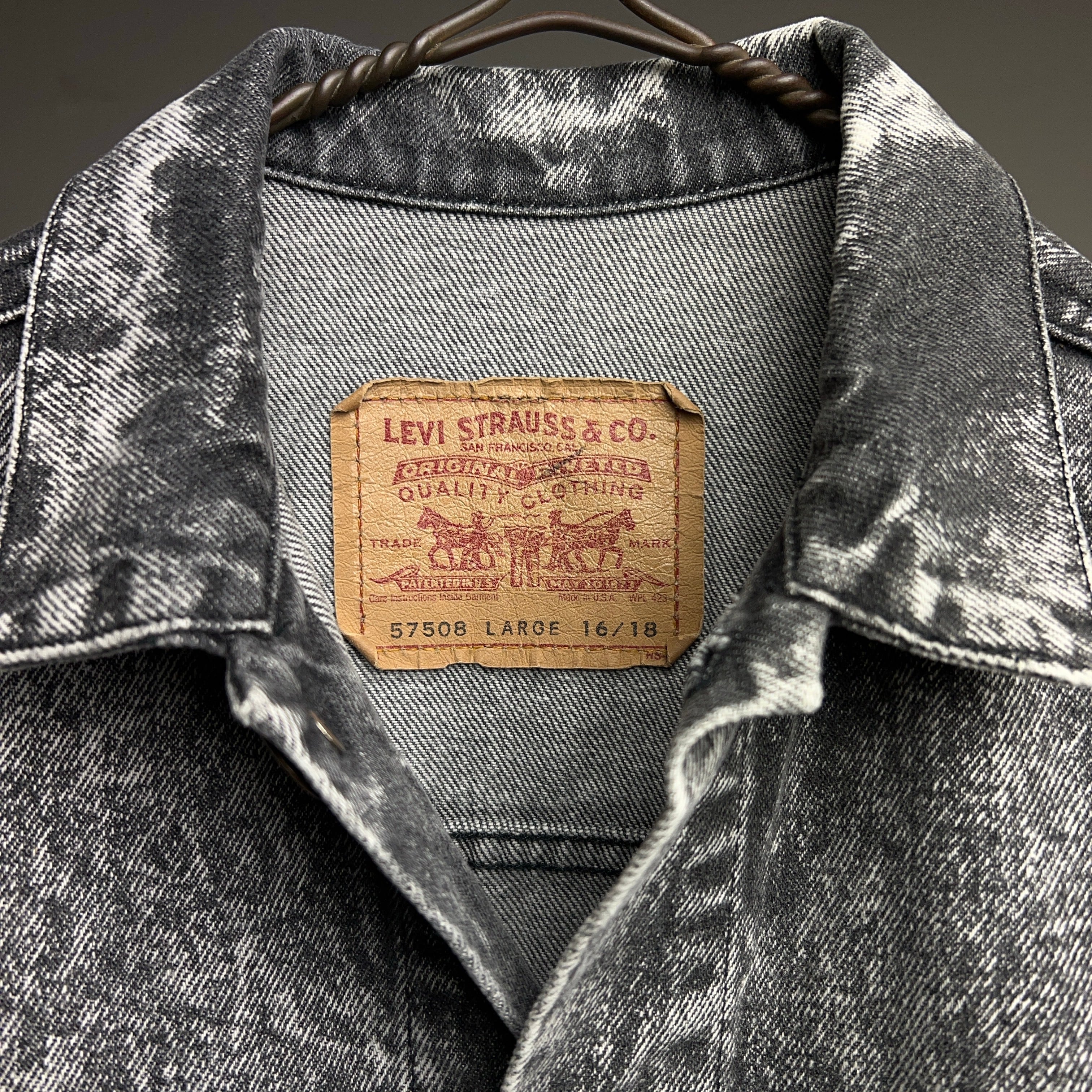 90's Levi's 70508-0256 Black Denim Jacket 90年代 リーバイス