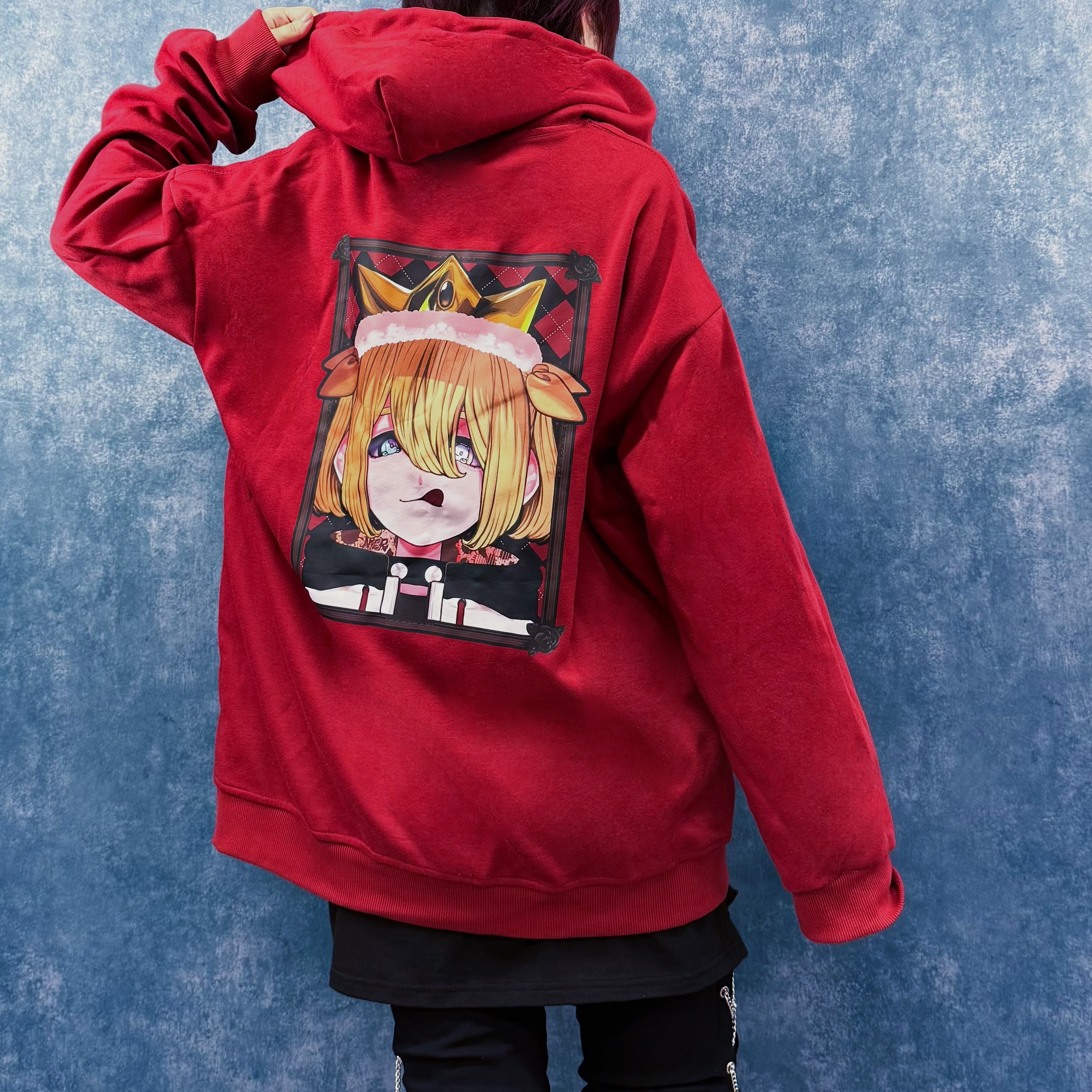 ミケの日大特価新作55%OFF》MIKE ROYAL BACK PRINT ZIP PARKA【RED