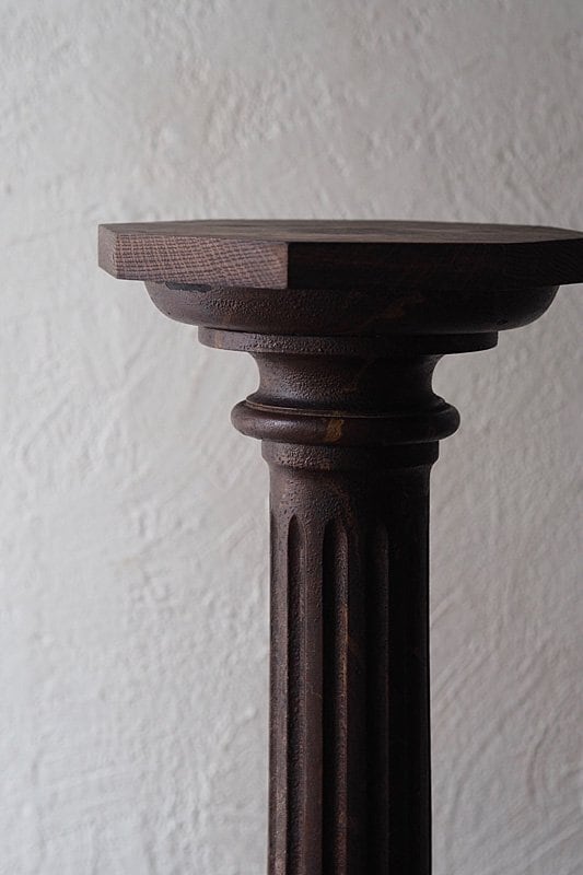 オーク木柱、コラム、花台-antique wood column | アンティーク