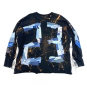 【tshirts112】XLsize indigo denim number sweat black