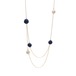 Random Felt Ball Double Necklace - Navy