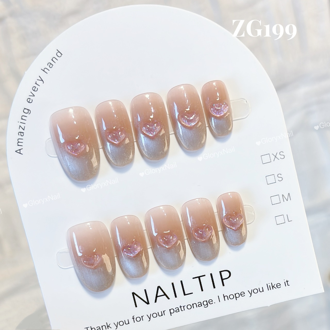 ZG199  ネイルチップ　サイズXS/S/M/L