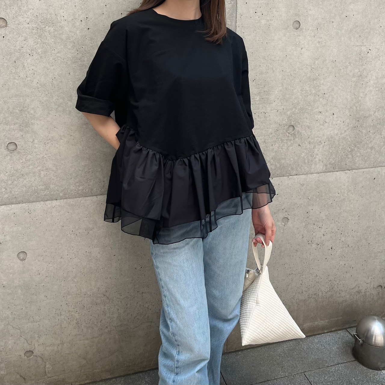 ドッキングペプラムトップス［50012］　