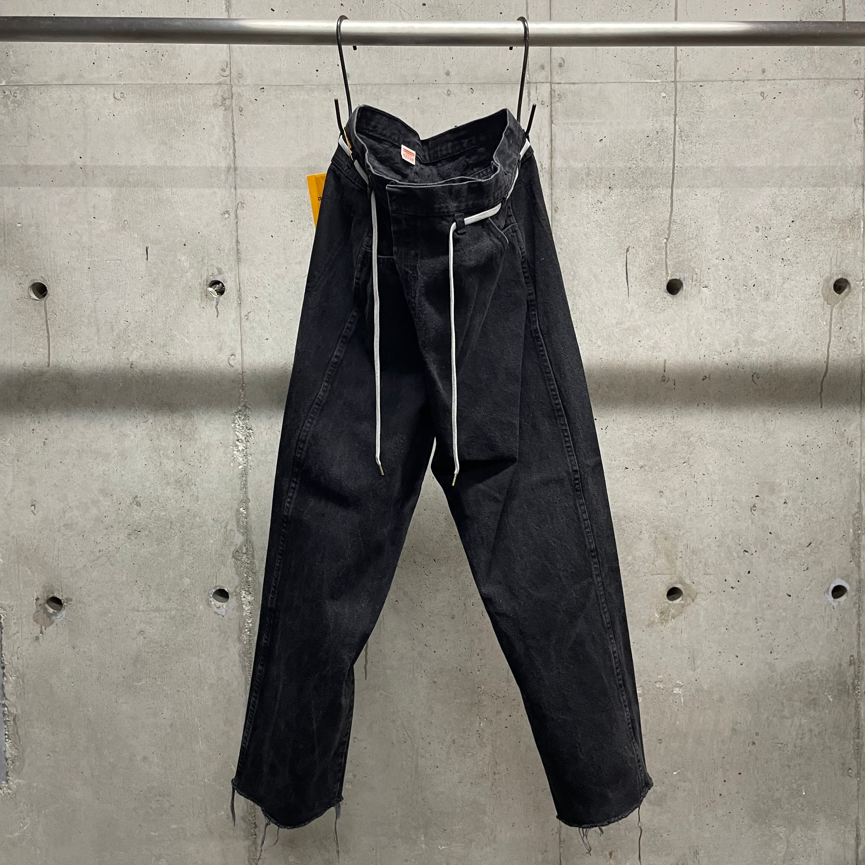 MAISON EUREKA】Ex.VINTAGE REWORK BIGGY PANTS_BLACK⑩ | marfa store