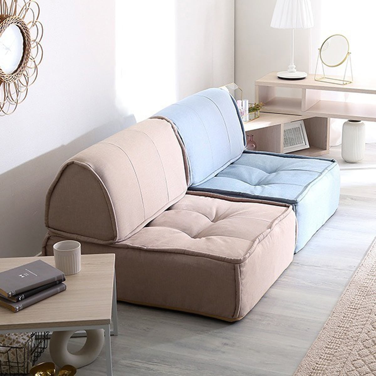 一人掛け 背もたれフロアクッションセット ソファ 椅子