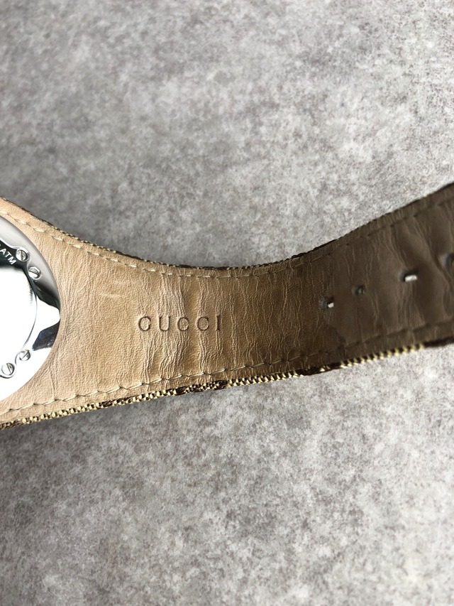 GUCCI グッチ GG 腕時計 ブラウン Gモチーフ キャンバス クウォーツ vintage ヴィンテージ オールド nehfxw