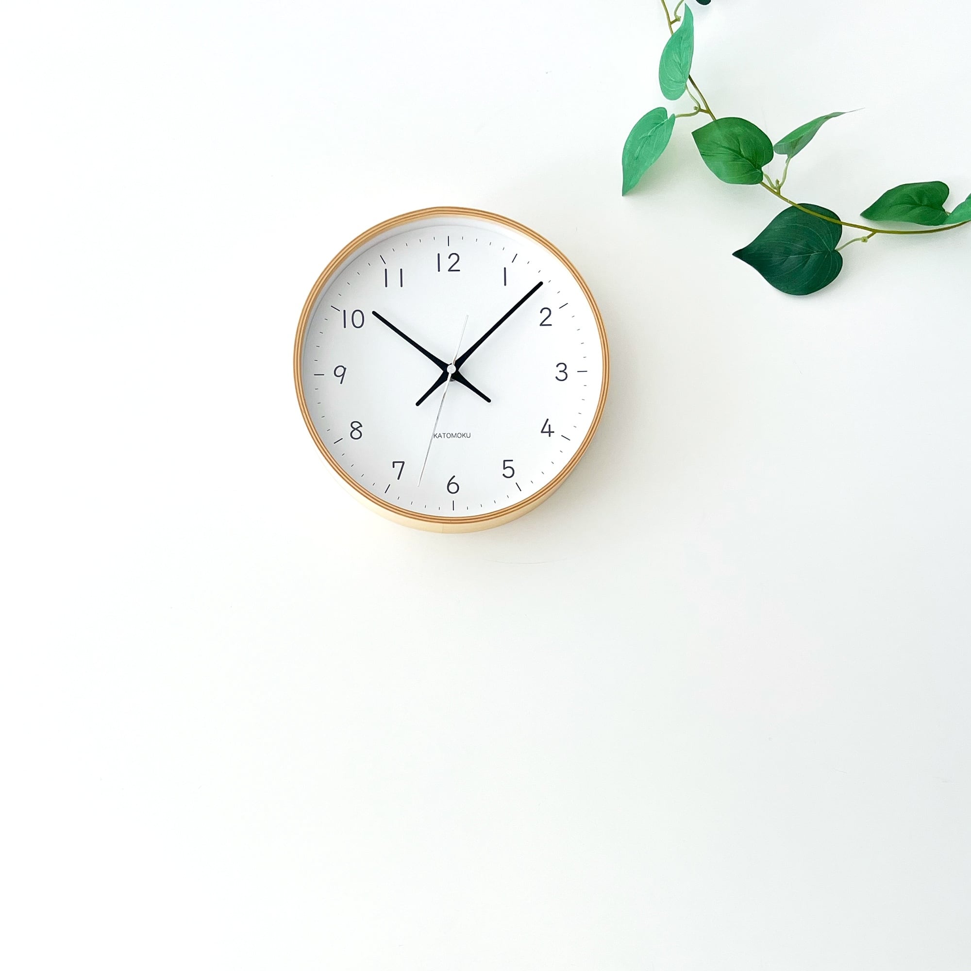 KATOMOKU plywood clock 22 ライトブラック km-121BK 掛け時計 | 加藤